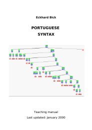 Eckhard Bick PORTUGUESE SYNTAX - VISL