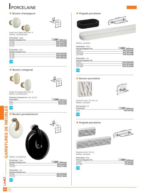 Garnitures de meubles - Lmc