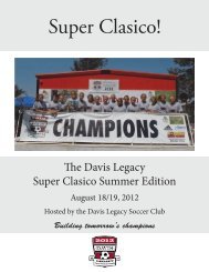 Super Clasico! - Davis Legacy Soccer Club