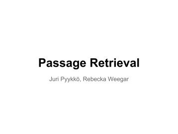 Passage Retrieval