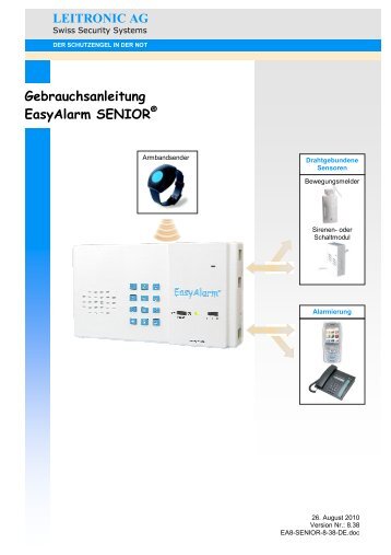 Gebrauchsanleitung EasyAlarm SENIOR® LEITRONIC AG