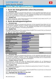 Aufschaltung - Leitronic AG