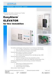 EasyAlarm ELEVATOR - Leitronic AG