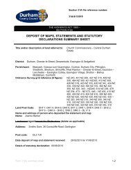 deposit of maps, statements and statutory declarations summary sheet