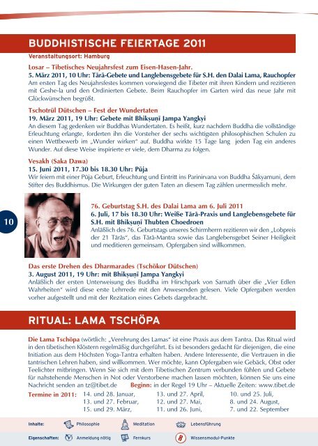 Ritual: Lama Tschöpa - Tibetisches Zentrum ev