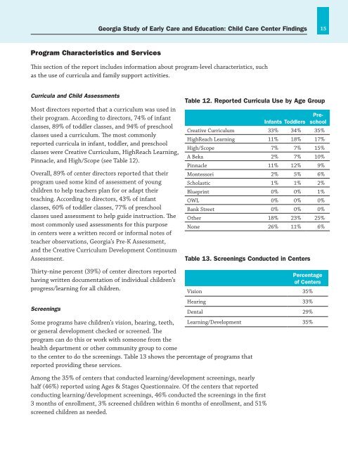 Georgia Study of Early Care and Education: Child - Bright from the ...