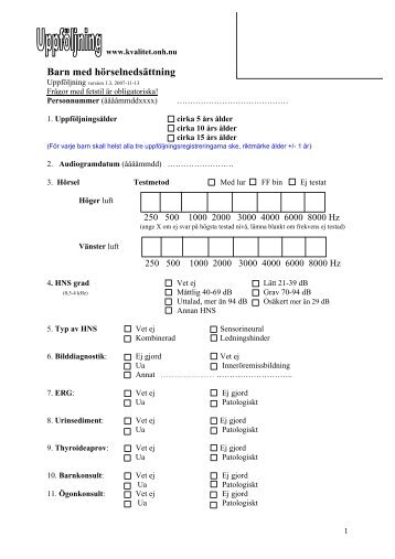 Barn med hörselnedsättning