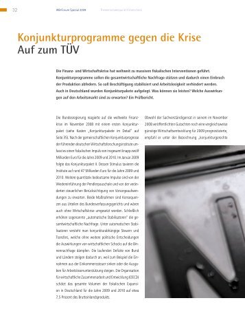 Konjunkturprogramme gegen die Krise: Auf zum TÜV - IAB