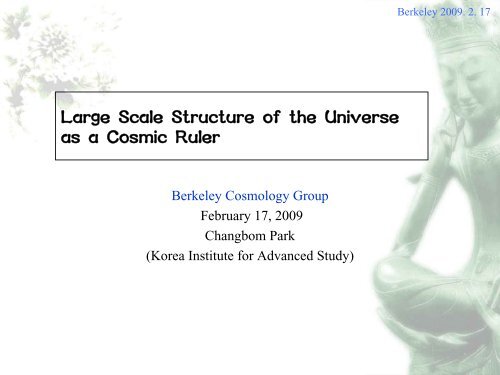 Large-Scale Structure of the Universe as a Cosmic Ruler - Berkeley ...