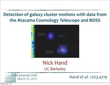 Nick Hand - Berkeley Cosmology Group