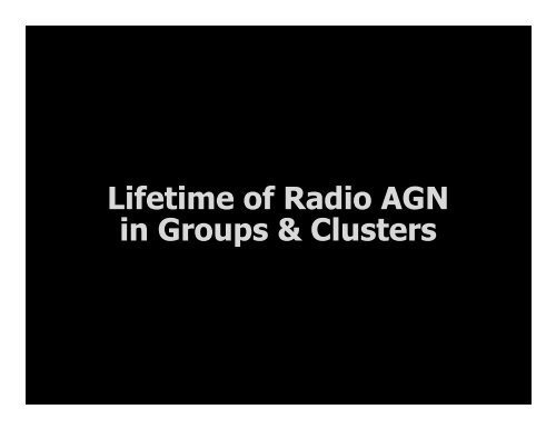 AGN in Clusters of Galaxies - Berkeley Cosmology Group