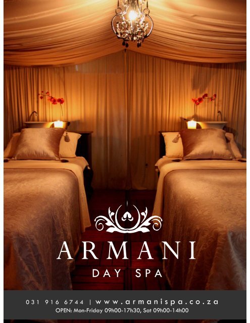 armani spa price list