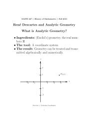 René Descartes and Analytic Geometry What is ... - Technion moodle
