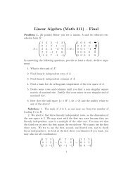 Linear Algebra (Math 311) – Final