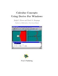Calculus Concepts Using Derive For Windows - University of Hawaii