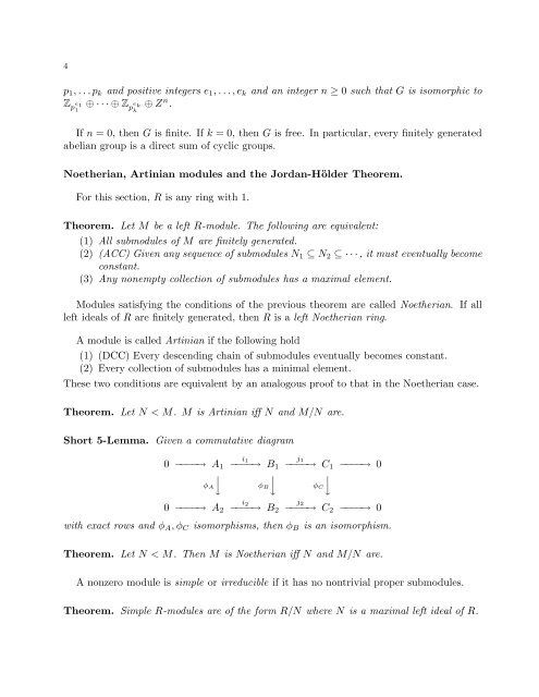 Module Theory From now on, R will denote an arbitrary ring with 1 ...