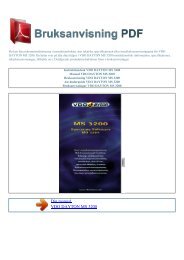 Instruktionsbok VDO DAYTON MS 3200 - BRUKSANVISNING PDF