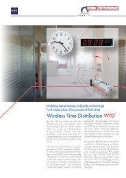 Wireless Time Distribution WTD - Bürk Zeitsysteme