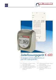 Zeiterfassungsgerät K 600 - Bürk Zeitsysteme