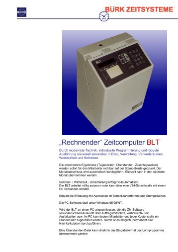„Rechnender“ Zeitcomputer BLT