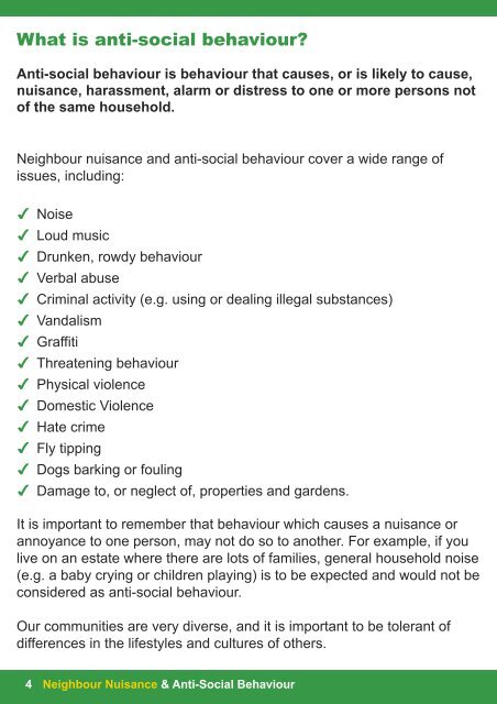Neighbourhood Nuisance and ASB Leaflet .pdf - Durham County ...