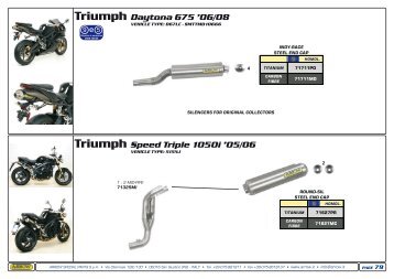 Triumph Daytona 675 '06/08 Triumph Speed Triple 1050i '05/06