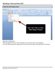 Mail Merge in Microsoft Word 2007