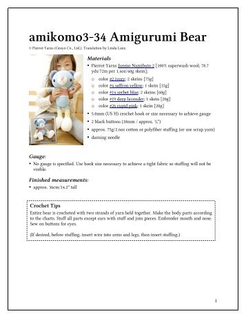 amikomo3-34 Amigurumi Bear