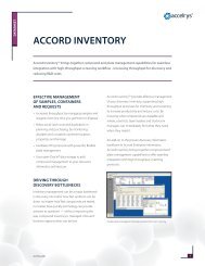 Read the Accord Inventory Datasheet - Accelrys