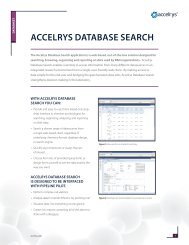 Database Search Datasheet - Accelrys