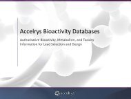 Accelrys Bioactivity Databases
