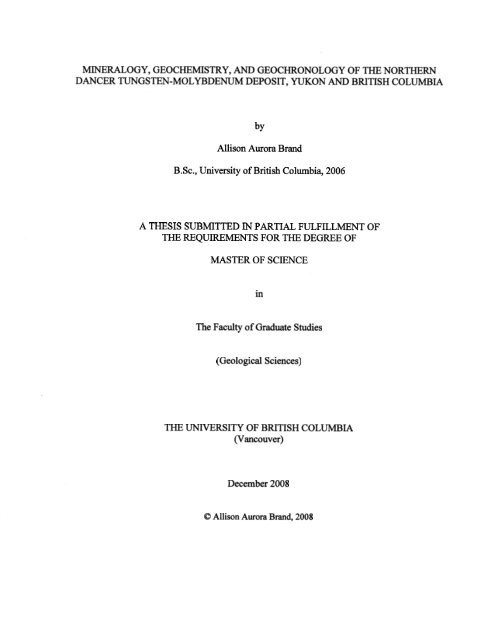 Mineralogy Geochemistry And Geochronology Of