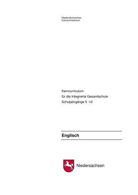 Englisch Niedersachsen - Niedersächsischer Bildungsserver