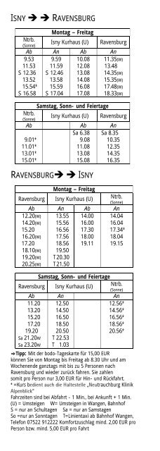 Mit dem RegioBus direkt nach - in Isny im Allgäu