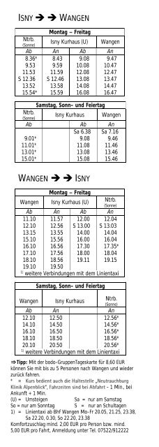 Mit dem RegioBus direkt nach - in Isny im Allgäu