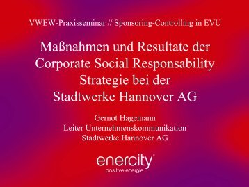 Maßnahmen und Resultate der CSR-Strategie der ... - imug