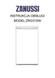 INSTRUKCJA OBS?UGI MODEL:ZRG31SW