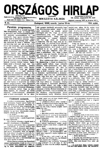 Országos Hirlap 1898. II. évf. 164. sz. (1898. junius 15.) - EPA