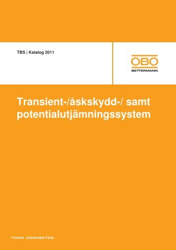 TBS Transient-/åskskydd-/ samt ... - OBO Bettermann