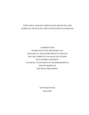 structural geology, propagation mechanics and - Stanford School of ...