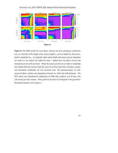 Lawrence et al., 2012: DRAFT: JGR: Ambient Noise Numerical ...