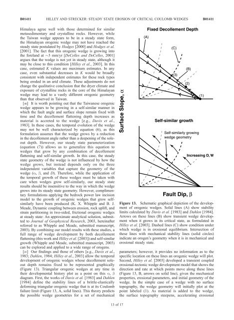 Steady state erosion of critical Coulomb wedges with applications to ...