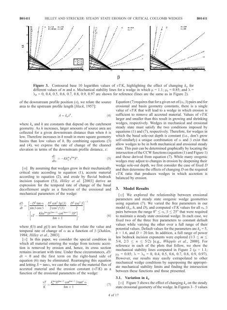 Steady state erosion of critical Coulomb wedges with applications to ...