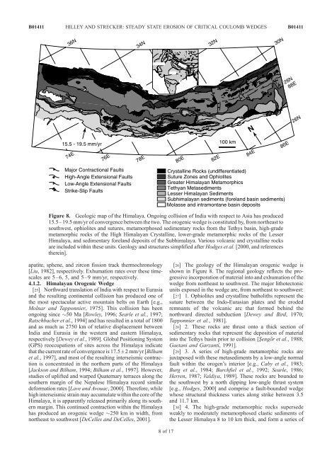 Steady state erosion of critical Coulomb wedges with applications to ...