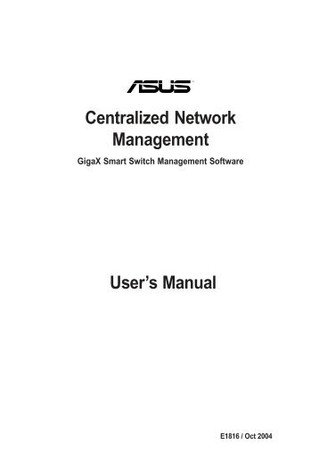 Centralized Network Management User's Manual - Asus