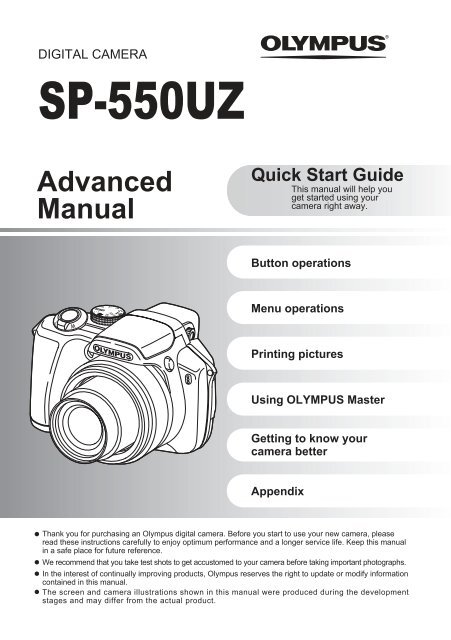 SP-550UZ Advanced manual in PDF - biofos.com
