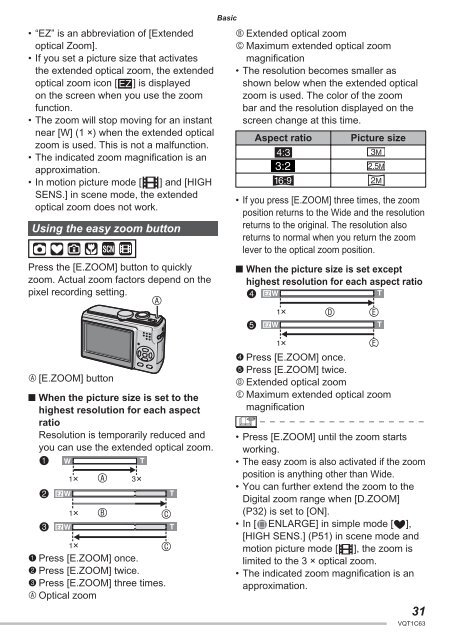 DMC-LS70 DMC-LS60 - Operating Manuals for Panasonic Products ...