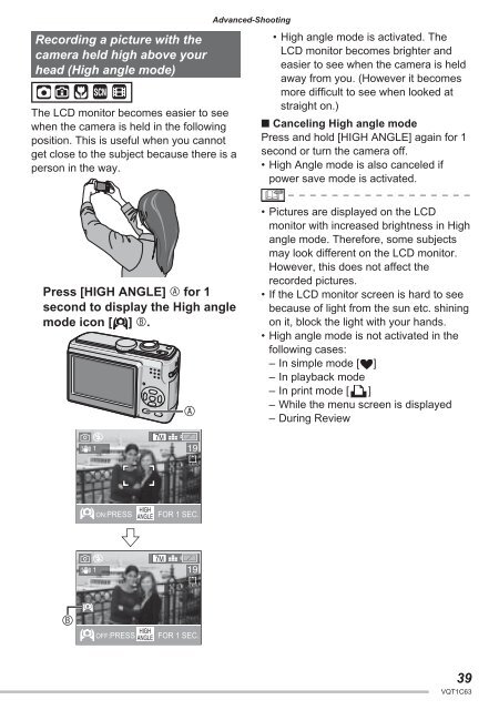 DMC-LS70 DMC-LS60 - Operating Manuals for Panasonic Products ...