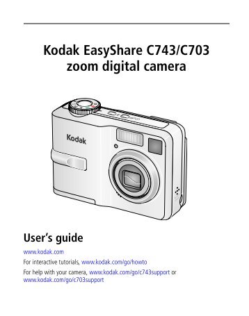 Kodak EasyShare C743/C703 zoom digital camera