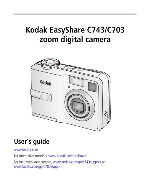 Kodak EasyShare C743/C703 zoom digital camera